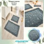 ÇAPA HOME PAMUK 2'Lİ BANYO PASPASI YAPRAK DESEN ANTRASİT 8696474231910